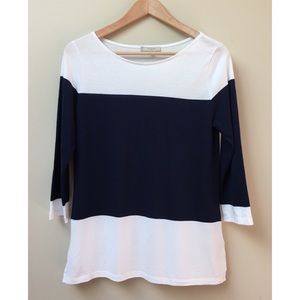 HOBBS LONDON Nordstrom Navy White Top Size M